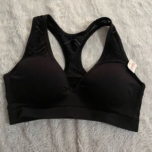 PINK black size small push-up sports bra